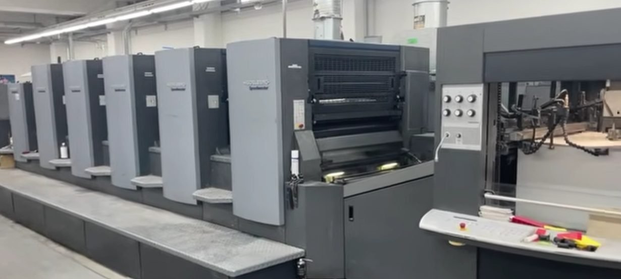 Heidelberg Speedmaster ofset baskı makinesi parkuru — matbaa üretim tesisi