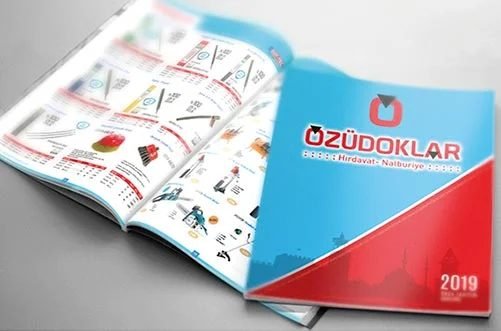 Özüdoklar Hırdavat-Nalburiye ürün kataloğu kapak ve iç sayfa — ofset baskı örneği
