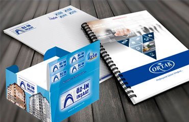 Kurumsal kimlik baskıları: antetli kağıt, kartvizit ve tanıtım materyalleri