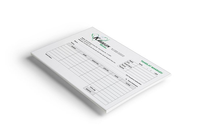 Ciltli makbuz basım örneği